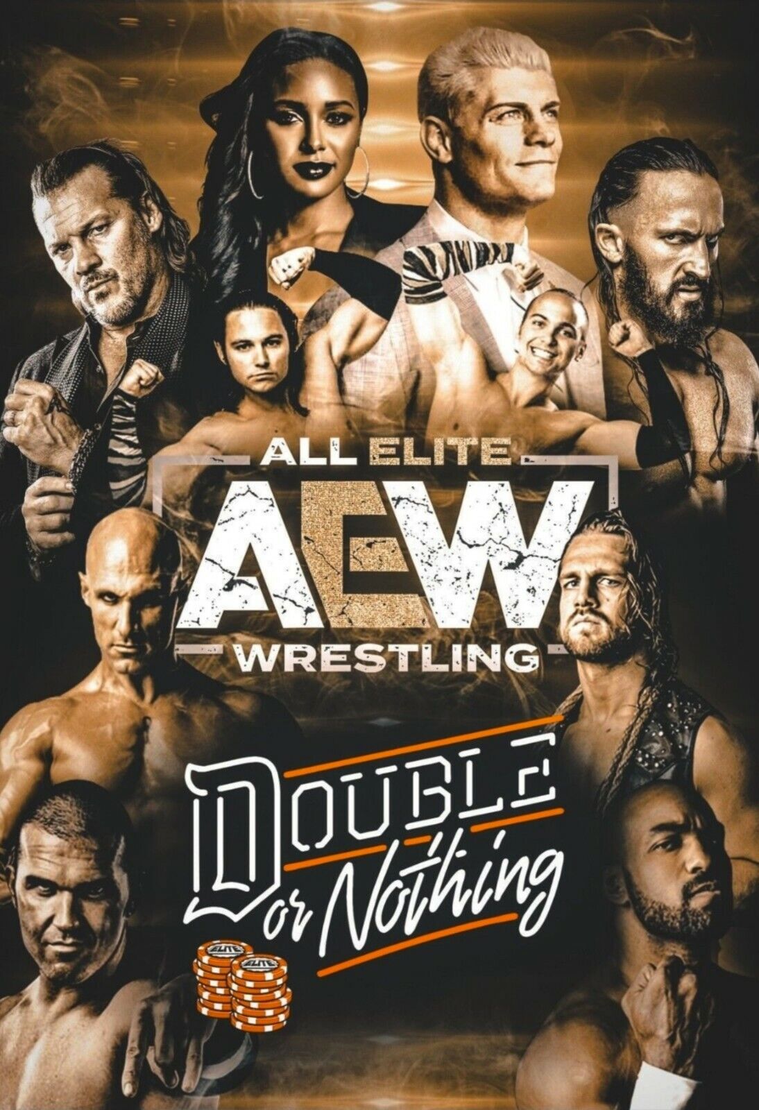 AEW: Double or Nothing Event Poster, All Elite Wrestling