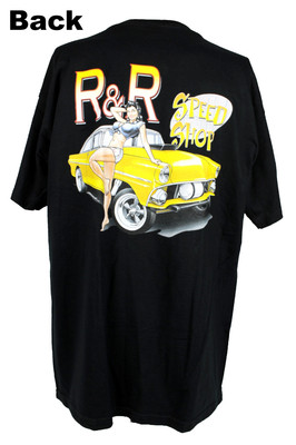 Zombie Hot Rod Custom R&R Speed Shop Dragster Chevy Pin Up V8 US Car T- Shirt