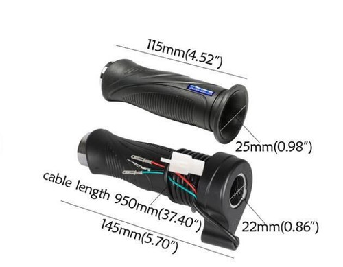 Elektroroller Fahrrad Daumen Drosselklappe Twist Grip 3 Draht 24/36/48 V 60 72 V E-Bike - Bild 2 von 9