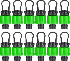 Hotop 12 Pcs Drip Irrigation Tubing End Cap 1/2 Inch Universal Tubing Plug Drip