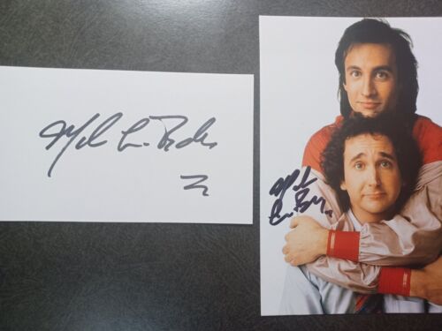 MARK LINN BAKER As LARRY Hand Signed Autograph  Photo & CARD - PERFECT STRANGERS - Picture 1 of 3