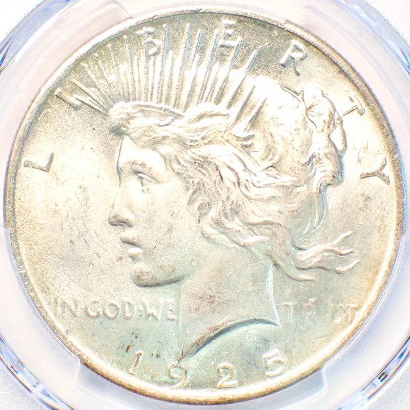 1925 Peace Silver Dollar $1 - Certified PCGS MS66+ Plus Grade - $1,000 Value!