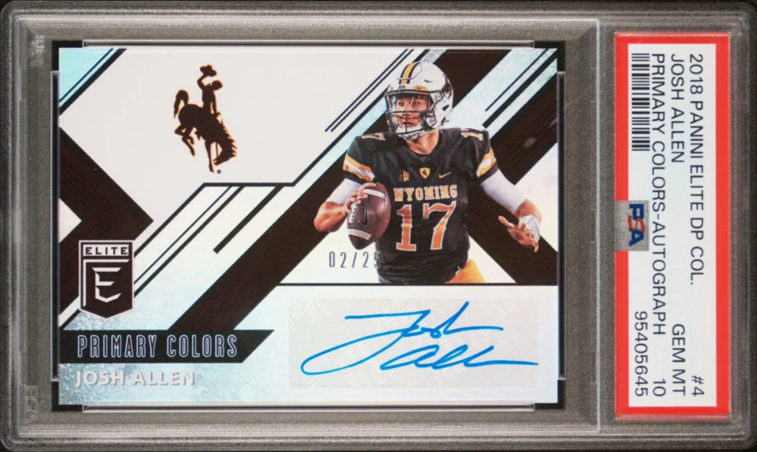 Josh Allen Panini Elite Draft Picks Collegiate Primary Colors #4 Autograph