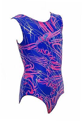 Gymnastic Leotard No Sleeves Girls Gym #007g All Sizes OLYMPIQUE Made in UK