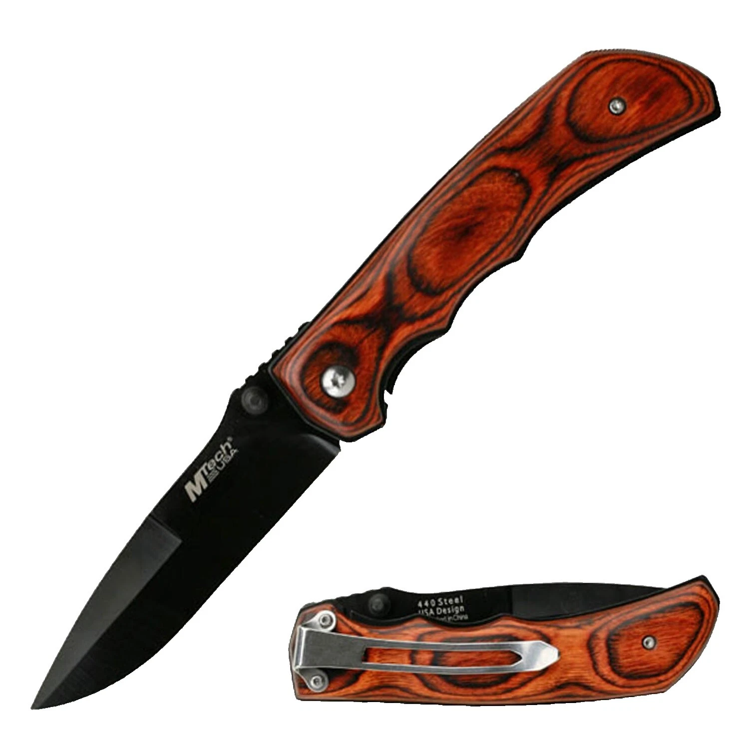 Hoja de acero inoxidable M-Tech Navaja cuchillos plegables de colección