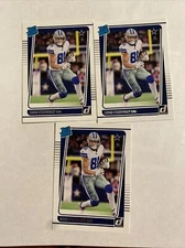 Lot Of (3) Simi Fehoko 2021 Panini Donruss Rated Rookie #292 Dallas Cowboys Rc