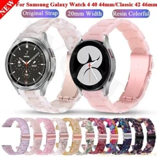 Hard Resin Watch Band Strap For Samsung Galaxy Watch 4 5 6 7 40 44 Classic 43/47