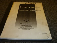 M-B Model 53MH Power Broom Owner Operator Manual User Guide 904-114228 xz