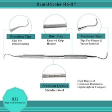 SICKLE SCALER H6/H7 DENTAL INSTRUMENT PERIODONTAL HYGIENE PRO STAINLESS STEEL