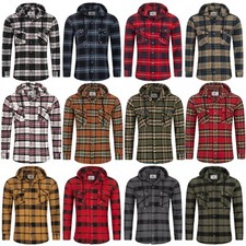 Rock Creek Herren Hemd Karohemd Kapuzenjacke Übergangsjacke Holzfällerhemd M65