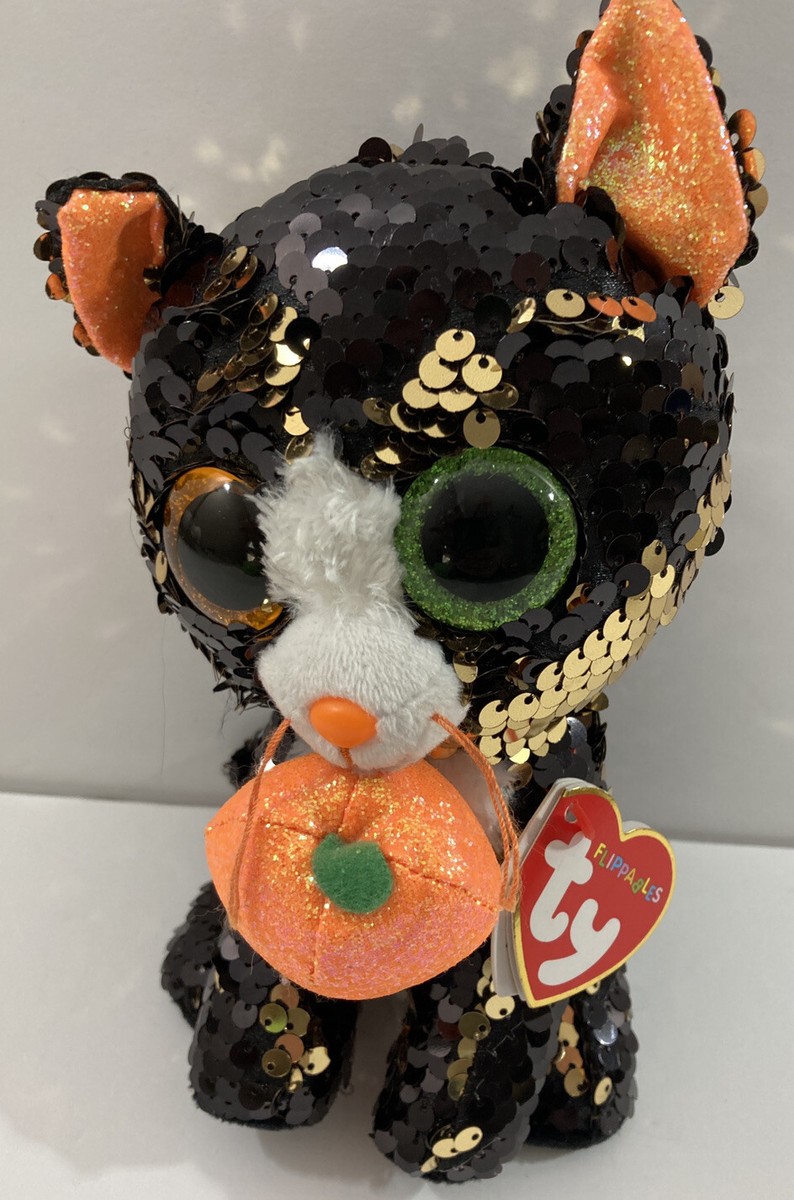 ミュージック TY Ty Beanie Boos Jinx Halloween Cat Flippables 7