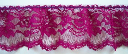 3 Yds. Solid 3" Wide Ruffled/Gathered Soft Lace Color Choices - Picture 60 of 73