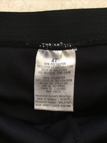 Mädchen Größe 4T schwarz Skort mit weißen Tupfen Lagenlook Spitze guter Zustand süß - Bild 4 von 6