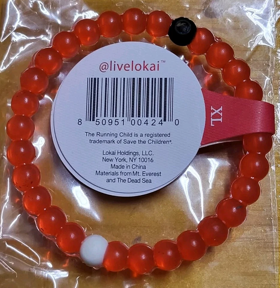 "Pulsera LOKAI Talla XL 7,5"" Edición Limitada 2015 Save The Children Naranja Coral" Foto 2 de 2
