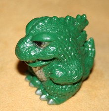 Vintage Mini Japanese Godzilla Plastic Figure Finger Puppet Toho New NOS 1980s