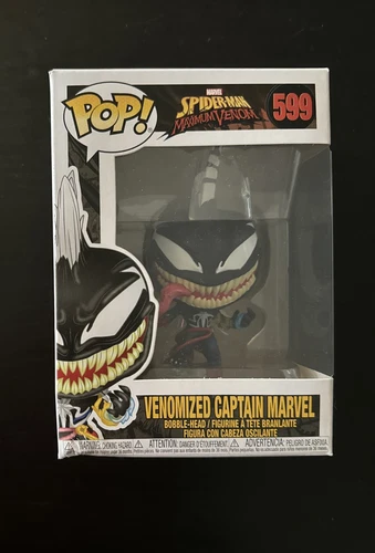 Funko Pop! Marvel Spider-Man Maximum Venom Venomized Captain Marvel #599 *Dent*