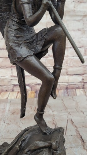 Mujer india nativa americana medicina tribal danza chamán bronce escultura decoración - Imagen 9 de 10