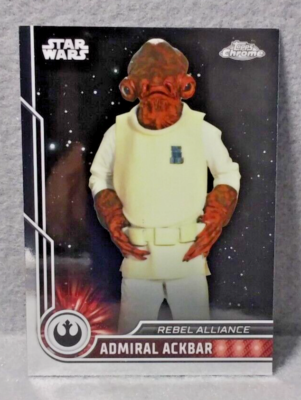 #ad #ad 2023 Topps Chrome Star Wars ADMIRAL ACKBAR Card #47 Rebel Alliance $1.06