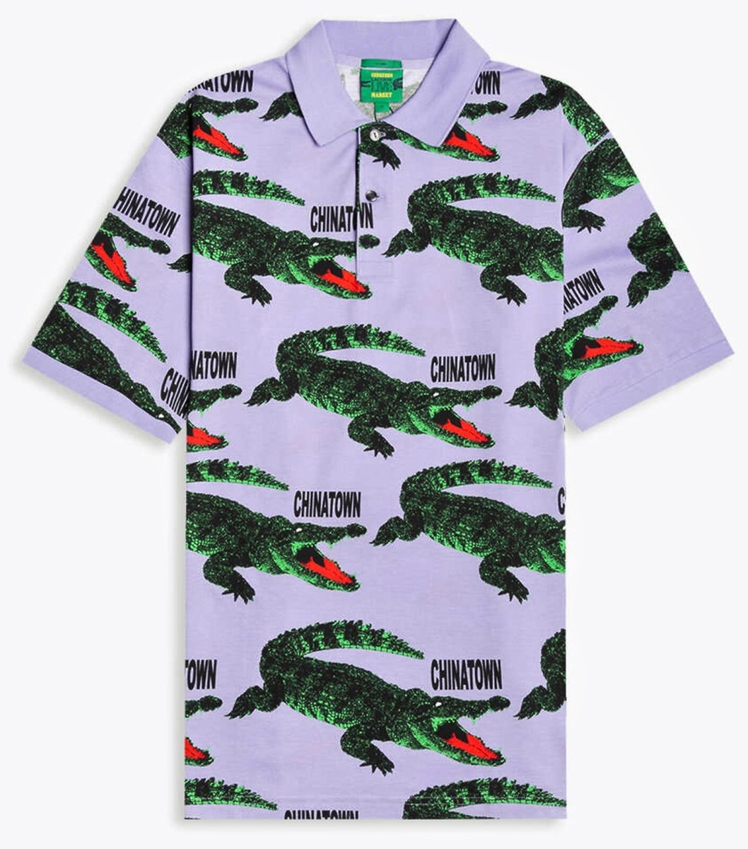 LACOSTE LIVE x CHINATOWN MARKET CTM GATOR LOOSE FIT POLO LACOSTE LIVE x CHINATOWN MARKET CTM GATOR LOOSE FIT POLO