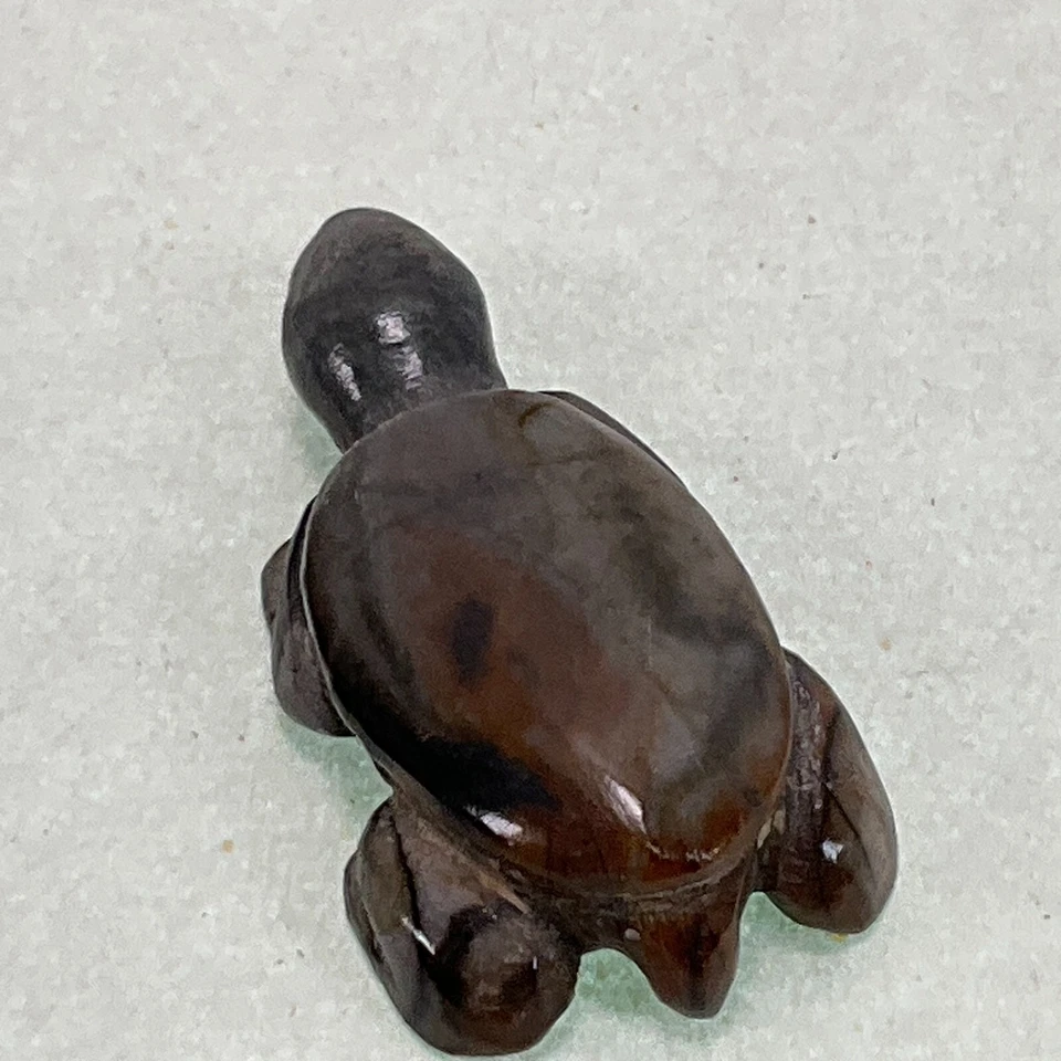 Tortuga de Piedra Zuni Tallada a Mano 2" - Firmado Brian Yatsattie Foto 4 de 4