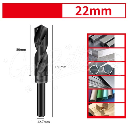 HSS Blacksmith Drill Bit Reduced Shank Drills for Steel Metal Iron Wood 12-35mm - Picture 32 of 53
