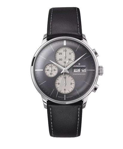Junghans 027/4525.01 Meister Chronoscope Day/Date Graphite Automatic Men's Watch