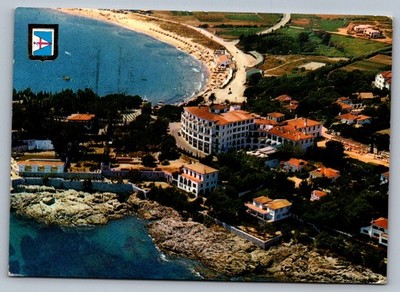1970s Aerial Beach Resort View S'Agaro Spain Postcard