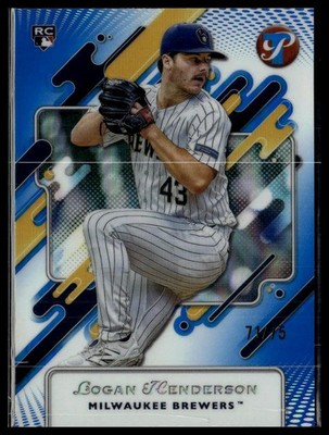 2025 Topps Pristine #221 Logan Henderson Blue Refractor #/75