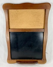 Chalkboard Blackboard Cork Board Wooden Wall Organizer Vintage Tongue & Groove O