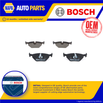 Brake Pads Set fits BMW Z4 E85, E86 Rear 2.0 2.2 2.5 3.0 02 to 08 N52B25A Bosch