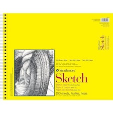 Strathmore 300 Series Sketch Pad, 14x17 inch, 100 Sheets, Top Wire - Artist