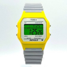 TIMEX 80 Classic T2N095 BEAMSBOY Limited Indiglo Yellow/Gray Digital Watch