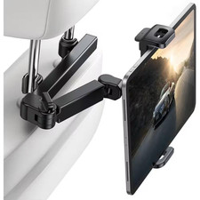 Car Headrest Tablet Holder- 3 in 1 Extension Arm Adjustable Tablet Car Mount fo