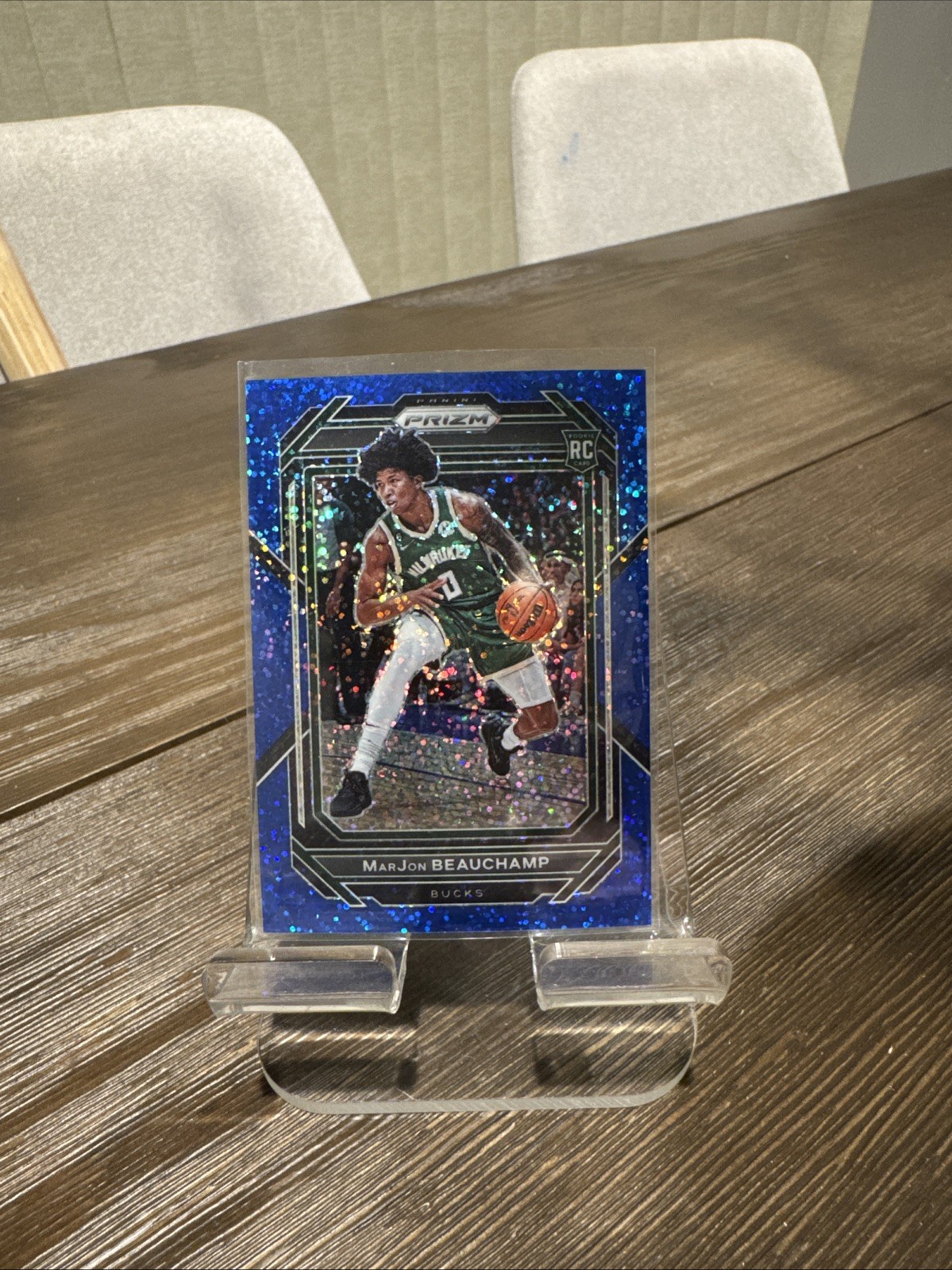 2022-23 Panini Prizm Blue Sparkle Prizm /144 MarJon Beauchamp #268 Rookie RC