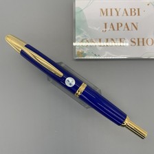 PILOT Vanishing Point Capless Fountain Pen 18K Fine Nib Blue and Gold USED