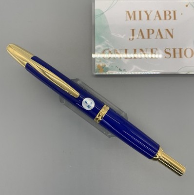 PILOT Vanishing Point Capless Fountain Pen 18K Fine Nib Blue and Gold USED