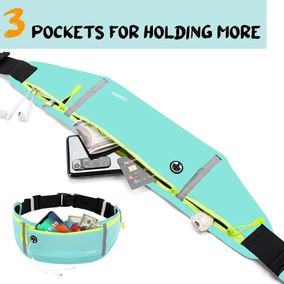 Водонепроницаемый спортивный бегун талии бампер сумка работает бега ремень мешок молнии Fanny упаковка - Изображение 3 из 4
