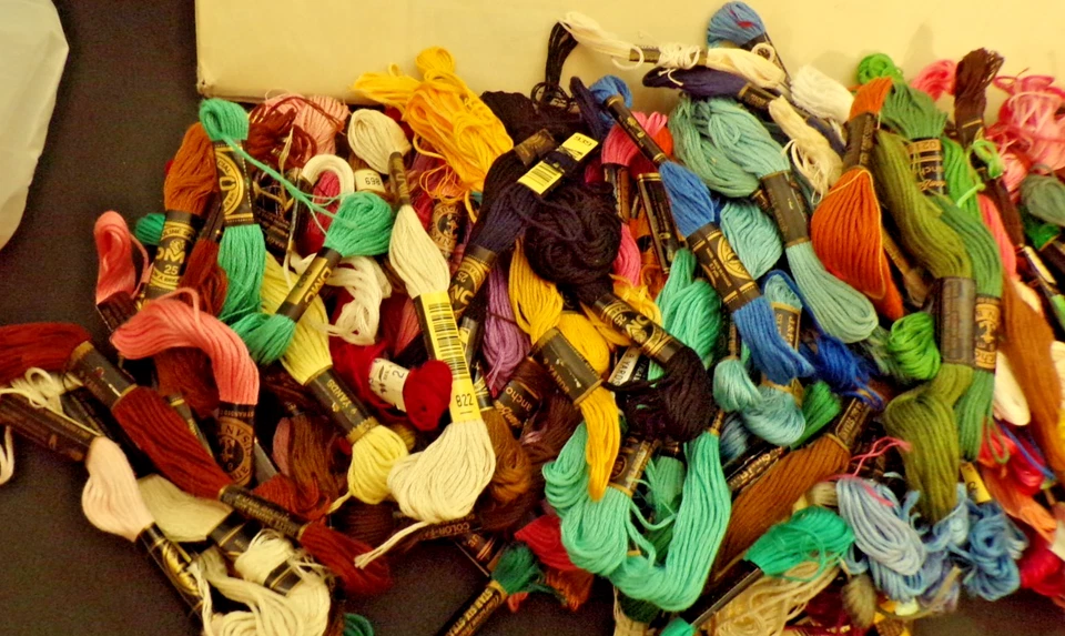 LOT DMC / OTHER COTTON EMBROIDERY FLOSS VARIETY OF COLORS 100+ SKEINS - Image 3 of 3