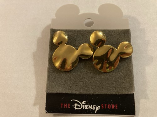 Rare Pair Of Disney Store Gold Tone Metal Mickey Mouse Earrings, Jewelry - Picture 2 of 6