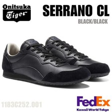 Onitsuka Tiger SERRANO CL BLACK/BLACK 1183C252 001 UNISEX NEW 