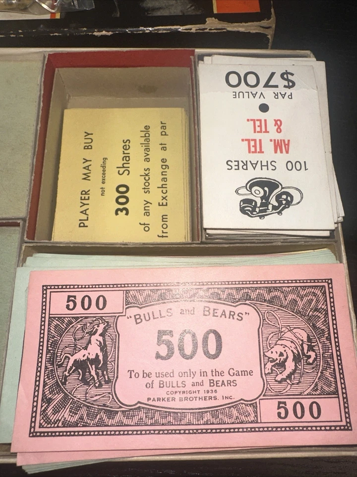 帕克兄弟公牛和熊证券交易所棋盘游戏大富翁罕见 — 第 4/4 张图片