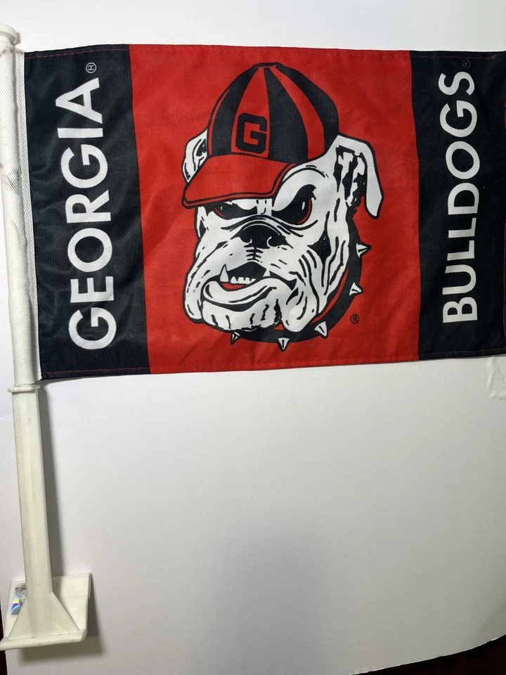 Georgia Bulldogs Doble Cara 11 por 18 Coche Bandera GUC NCAA Foto 2 de 3