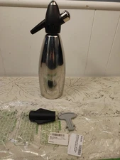 ISI Stainless Steel 1 Qt. Soda Siphon Classic Style  Never Used ~ Pre-Owned READ