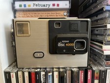 Kodak Disc 4000 Vintage Disc Film Camera - Black/Silver Compact Design