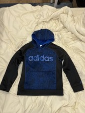Adidas Boys Navy/Black Pullover Hoodie Sz M