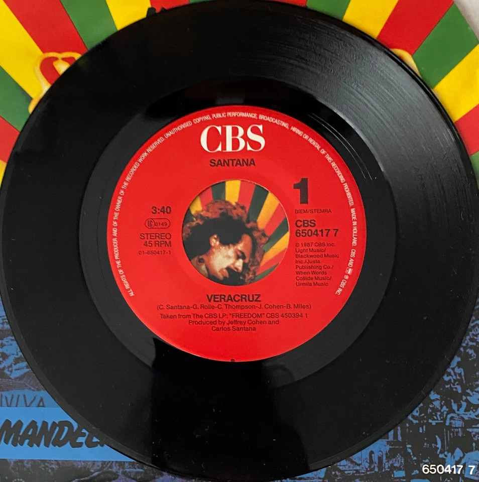SANTANA - VERACRUZ & MANDELA - SINGLE 1987 - Bild 4 von 4
