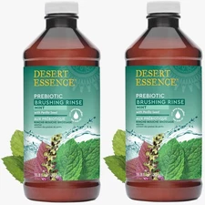 DESERT ESSENCE Prebiotic Brushing Rinse Mint 15.8 fl oz ( 2 Pack )
