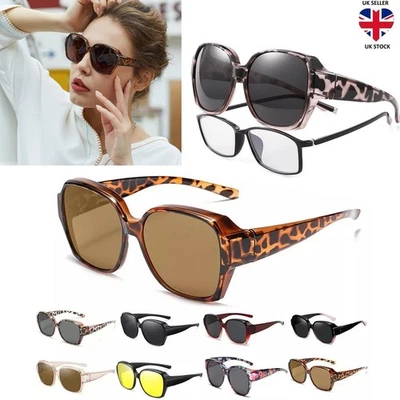 Polarized Fit Over Glasses Sunglasses Fitover Wrap Around Eyewear UV400 UK New - Image 1 of 4