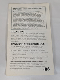 Beauty and the Beast Roar of the Beast & Bells Quest Bundle (Sega Genesis 1993)