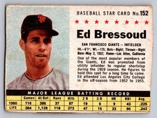 1961 POST #152 ED BRESSOUD SAN FRANCISCO GIANTS
